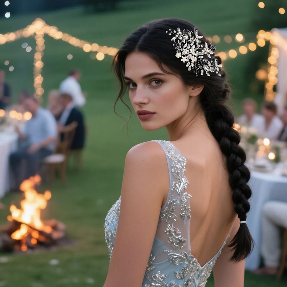 bijou de tête floral élégant