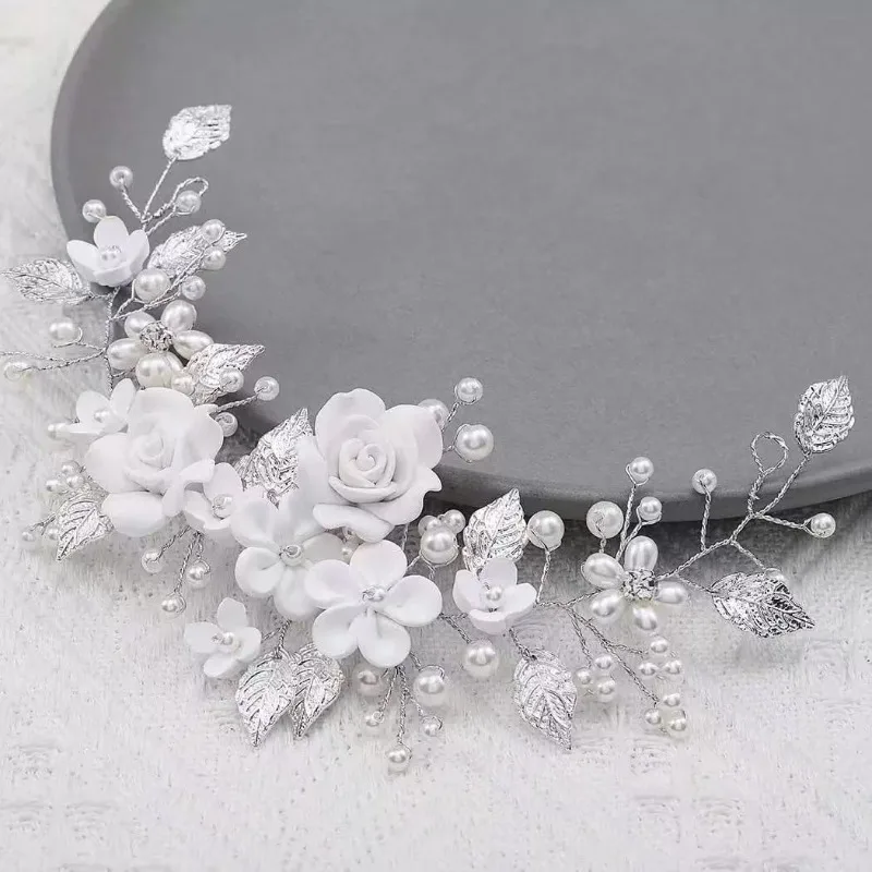 Bijou cheveux feuilles scintillantes
