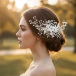 épingle cheveux mariage fleurs et perles