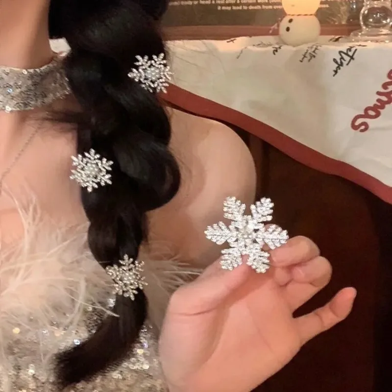 Accessoire cheveux Flocon de Neige perlée