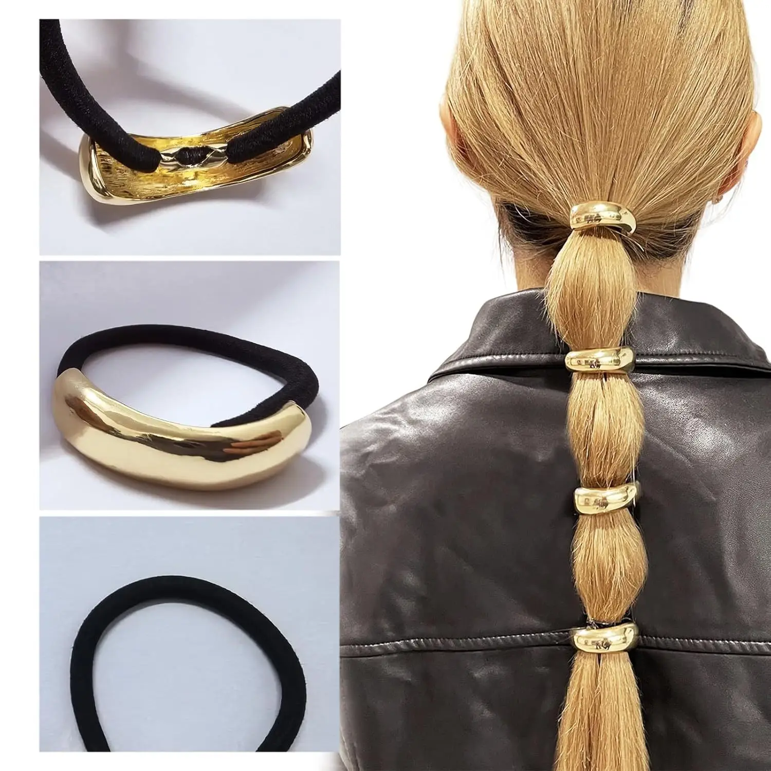 élastiques cheveux dorés