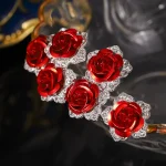 épingle cheveux chignon roses rouges