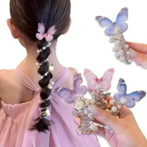 Epingle a Cheveux Spirale avec papillons