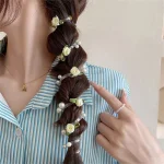 épingle à cheveux spirale en perle rose