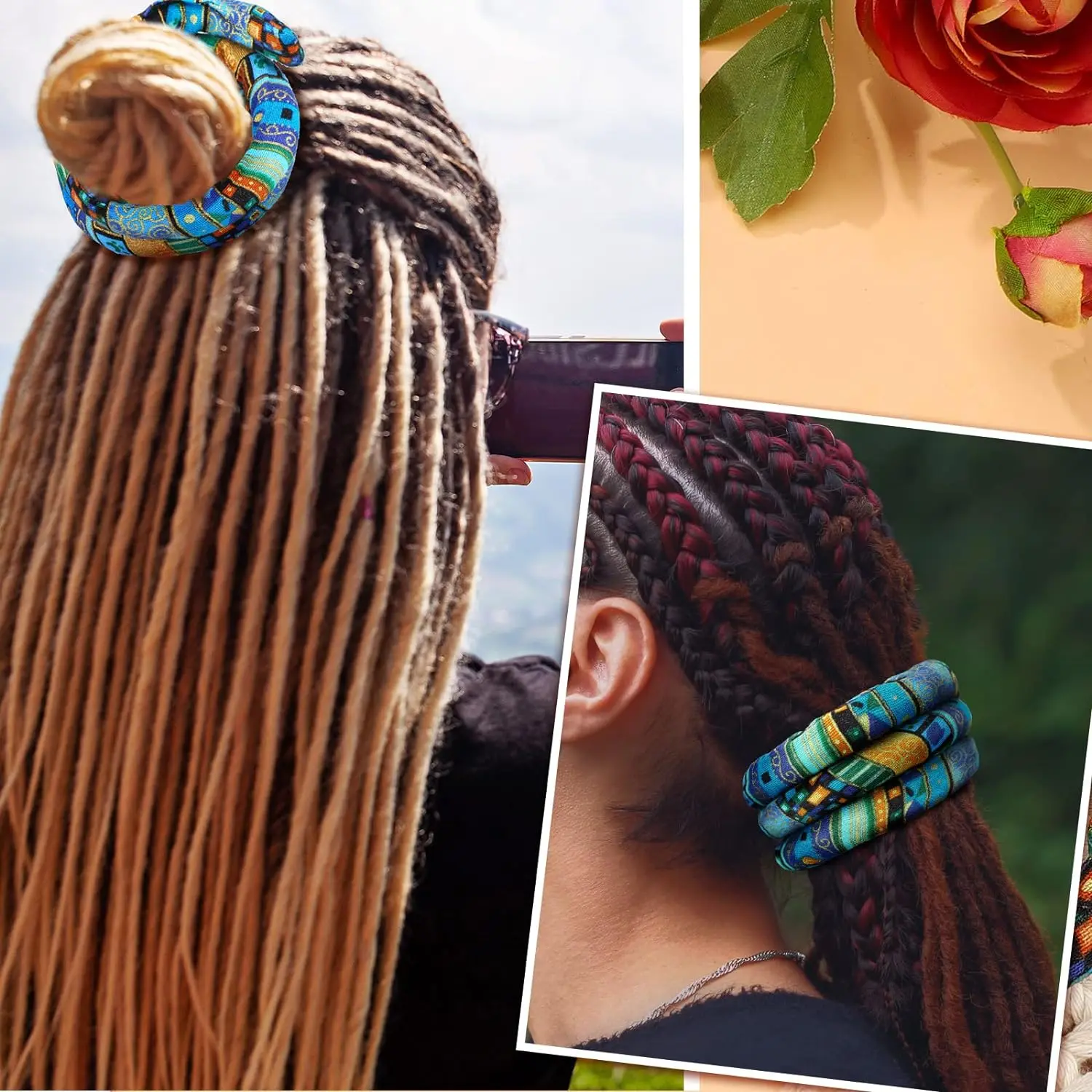 Accessoire de coiffure spirale soie