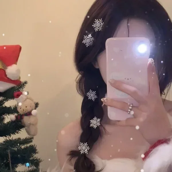 Style festif Epingle Neige Cheveux