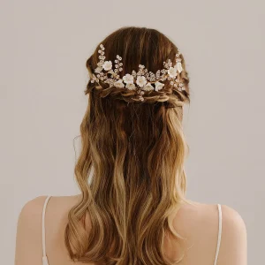 Epingle Cheveux floral blanc