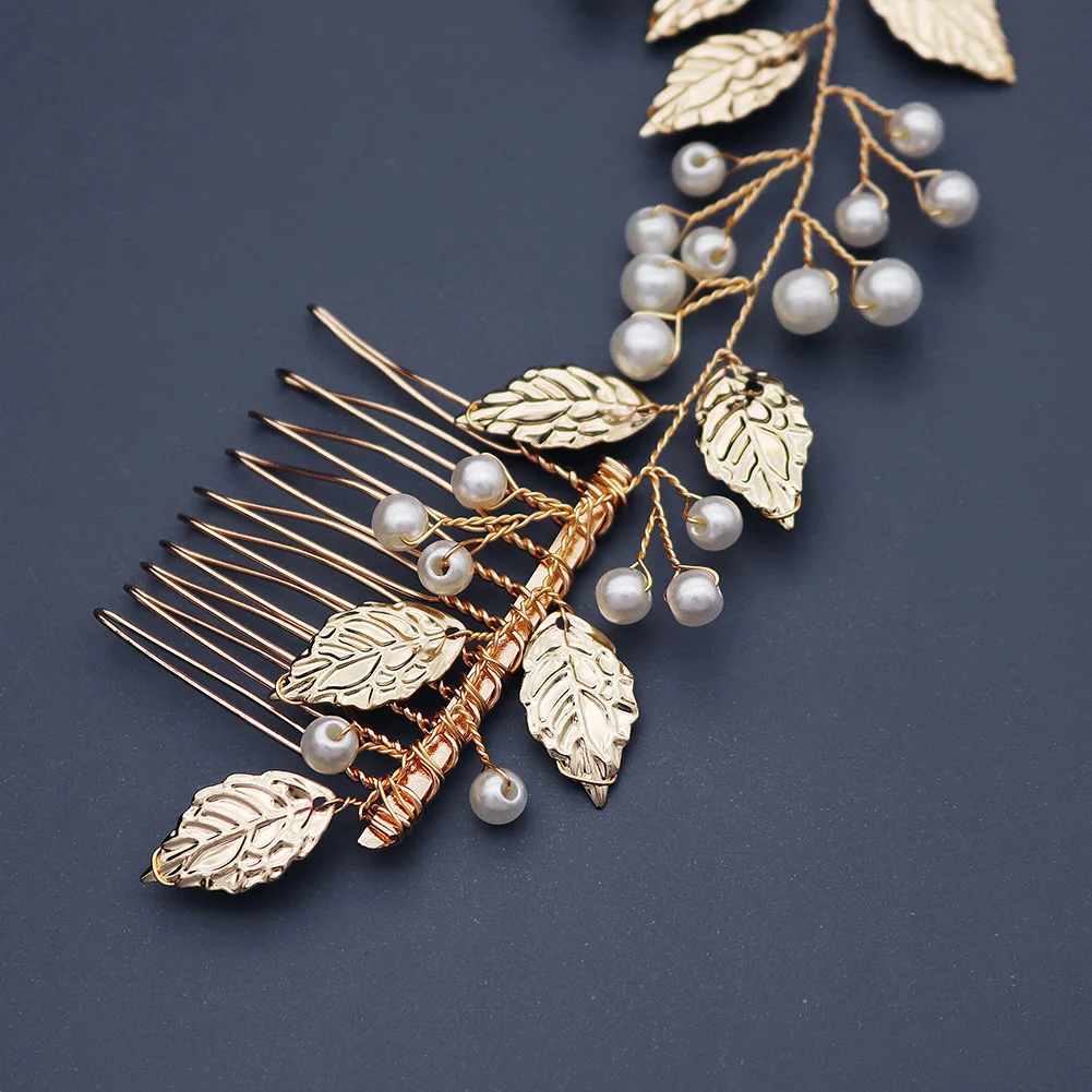 Épingle à cheveux or et perles