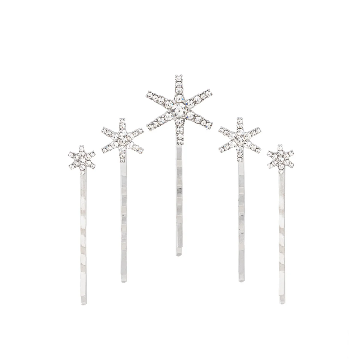 Barrette cheveux flocons scintillants