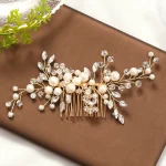 epingle cheveux avec perles et cristaux