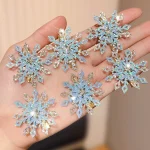 Epingle Neige Cheveux Bleus